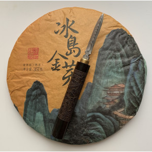 Шу пуер Bing Dao Jin Ya 2017 року млинець 357 г. Photo 2